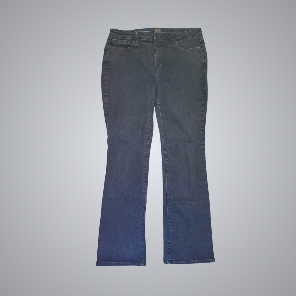 NYDJ Bootcut Jeans Womens Size 16‎ Dark Blue Denim Stretch High Rise Flare